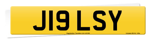 Registration number J19 LSY